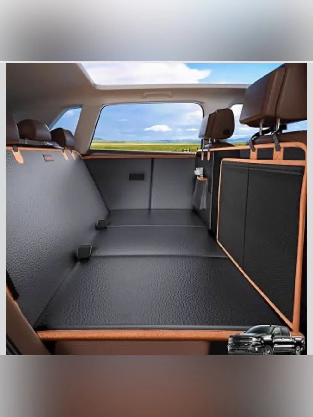 🐶 NEW XL DOG BACK SEAT EXTENDER – HARD BOTTOM – WATERPROOF Pet Car Seat